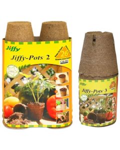 Jiffy Packaged Peat Pots - 2 1/4 in. Round, 26 Pack.
