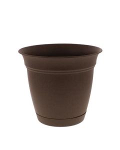 20" ECLIPSE POT W/ SAUCER CHOCOLATE