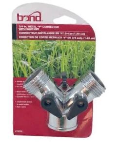 3/4" Metal "Y" Connector with Shut off