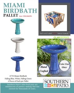 Miami Birdbath Pallet - 12 Per Pallet