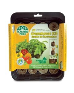 Fiber Grow Coconut Coir Pellet Greenhouse Kits - 20 Pellets