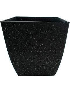 12" SANTA FE SQUARE PLANTER BLACK SAND