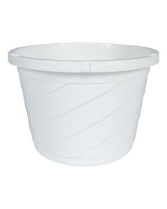 EURO Hanging Baskets - with attached saucers - 10 in. White Swirl